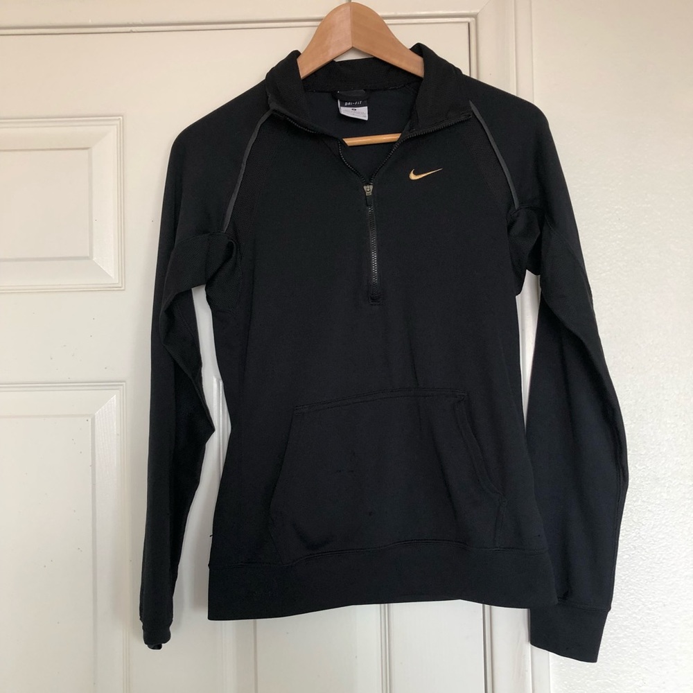 Nike Black Quarter Zip Pullover Sweatshirt